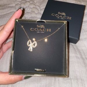 Coach Pave Bow Jewelry Set